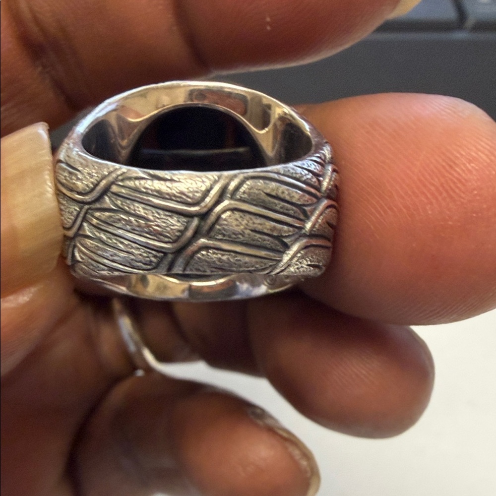 David Yurman Northwest Collection Black Onyx Signet Men's Ring - Picture 6 of 8